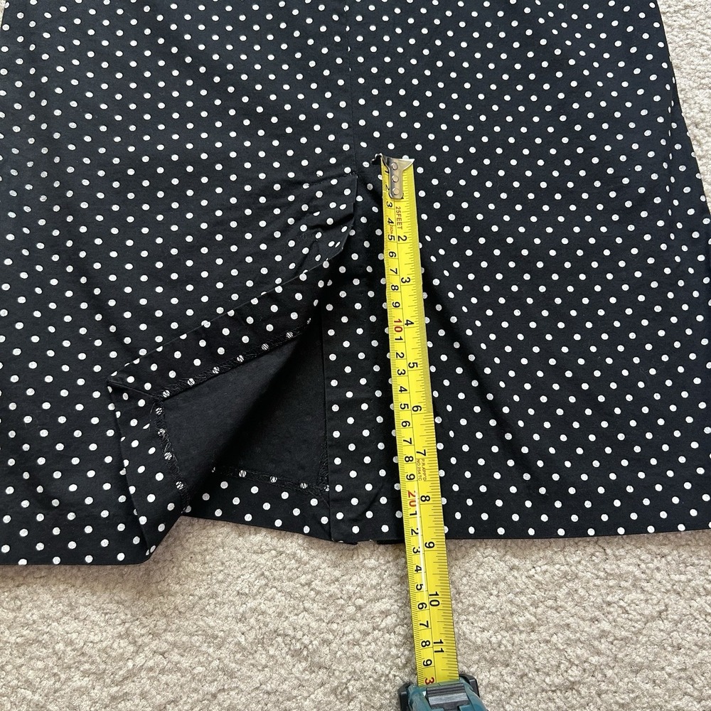 Naf Naf XS Vintage Rockabilly Western Shirt Dress Blk/ Wht Polka Dot Retro - Picture 6 of 9